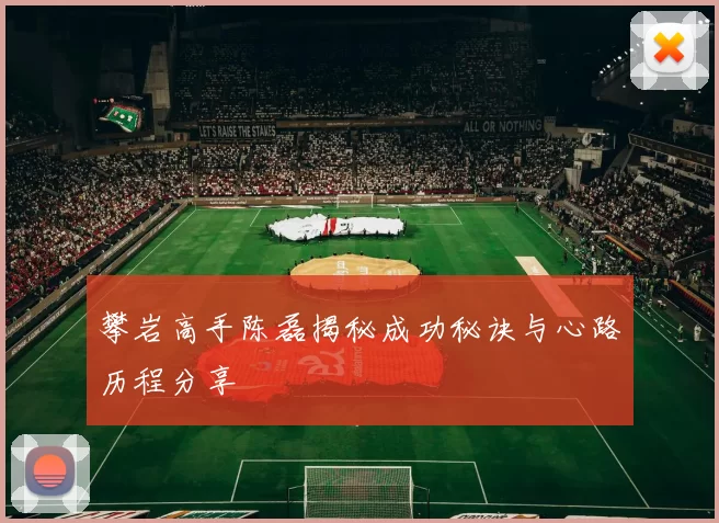 攀岩高手陈磊揭秘成功秘诀与心路历程分享